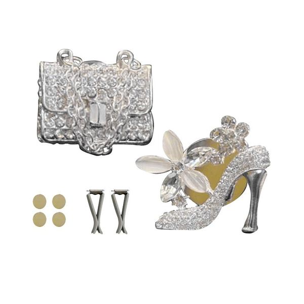 

car air freshener women fashion bag auto accessory crystal vent clip durable bling charm craft glam easy install high heel interior decor