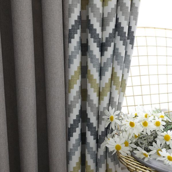 

curtain & drapes nordic modern minimalist curtains for living dining room bedroom light luxury corrugated contrast stitching blackout