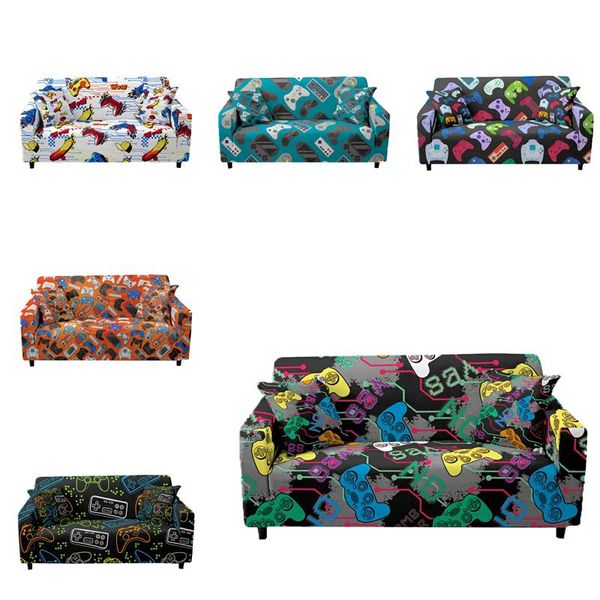 

chair covers colorful game handle elastic sofa cover stretch couch 1/2/3/4 seater protector for living room housse de canapÃ©