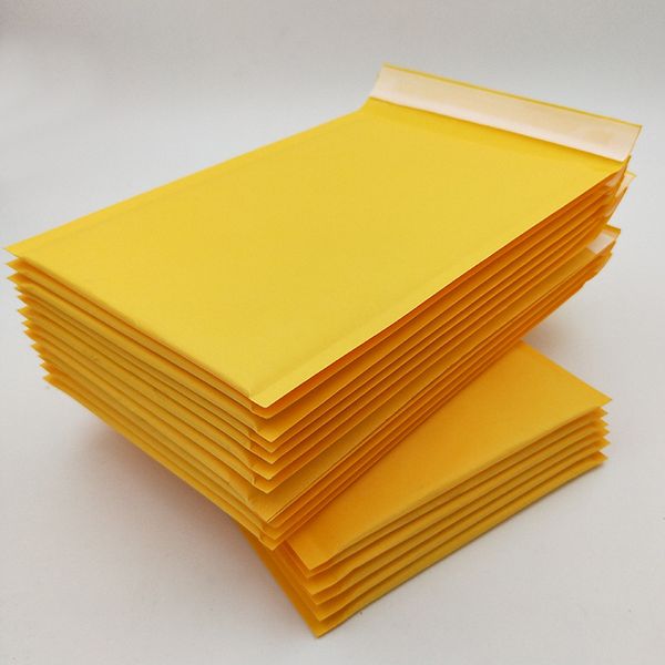 18 * 23 + 4 cm Buste postali in carta gialla e pluriball Buste per consegna Buste per imballaggio in plastica Buste per pacchetto espresso