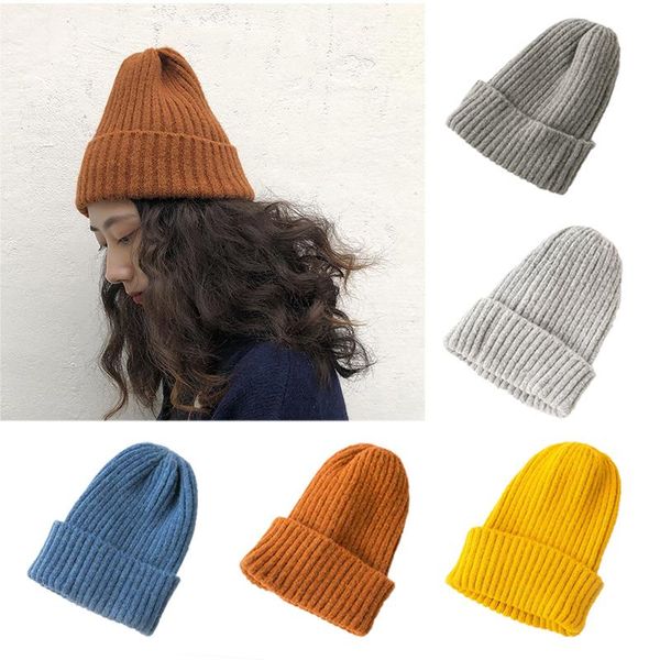 

beanies arrival knitted hat acrylic beanie solid color keep warm elastic winter