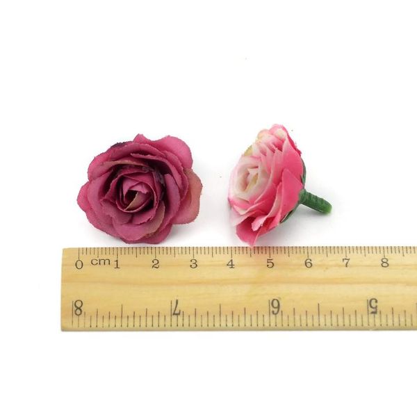 

20pcs 3cm mini rose cloth artificial flower for wedding party home room decoration marriage shoes hats accessories sil qyleuy
