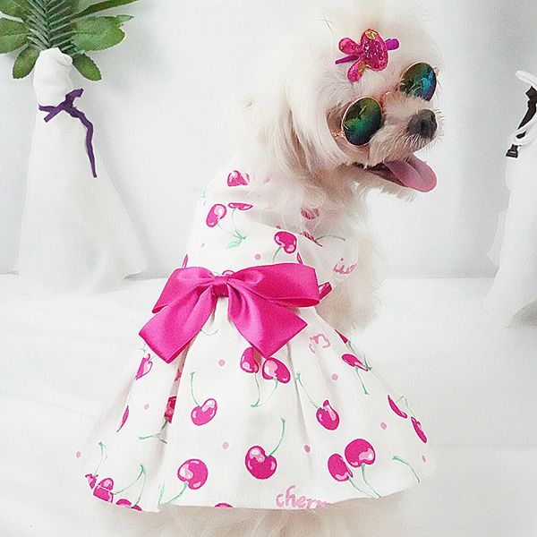 

pet floral skirt cotton lovely spring and summer cloth dog products