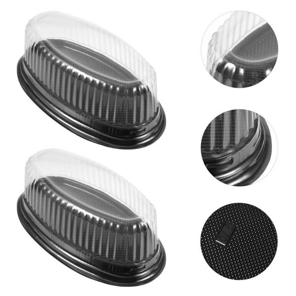 

10pcs baked packing boxes disposable boxes saver transparent tray