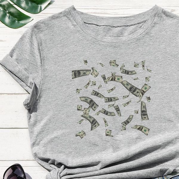 

a lot of money is flying graphic minimalism t shirt women beautiful t shirt i love money letter print refreshing tshirt, White