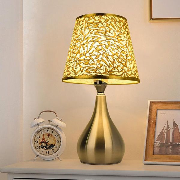 

e27 simple table lamp living room study bedroom bedside wrought iron led night light bedside lamp bed room decoration
