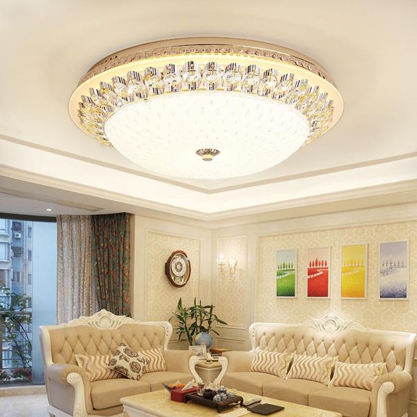 

modern led crystal ceiling light circular golden ceiling lamp luminarias rotunda light for living room aisle corridor kitchen
