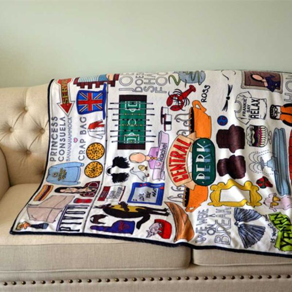 

blankets 1.2m*1.5m tv series friends blanket central perk hugsy soft sofa home decor prop christmas gifts lovers