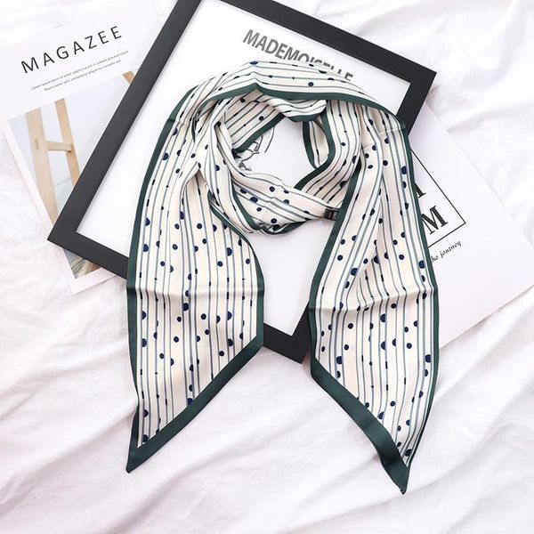 

scarves summer scarf female korean version all-match long wide small belt ribbon bag decorative for women, Blue;gray