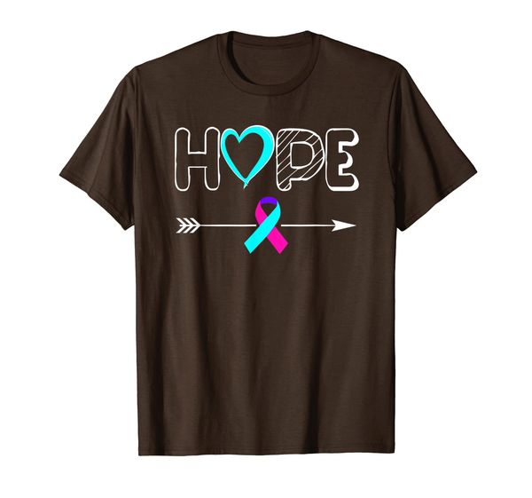 

hope thyroid cancer products ribbon thyroid cancer awareness t-shirt, White;black