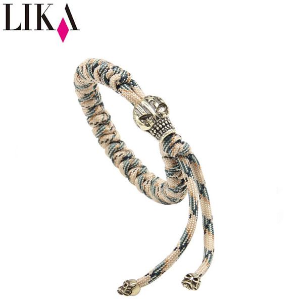 

charm bracelets lika men umbrella rope sparta helmet shape copper nylon handmade trendy cuff bangles & erkek bileklik, Golden;silver