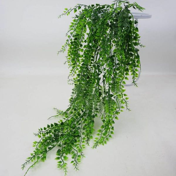 

decorative flowers & wreaths artificial wall hanging plant pine needles fake vine leaves garland home garden wedding decoration