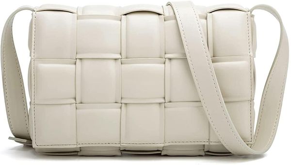 

waist bags woven crossbody handbag purse for women, small shoulder messenger bag clutch wallet square