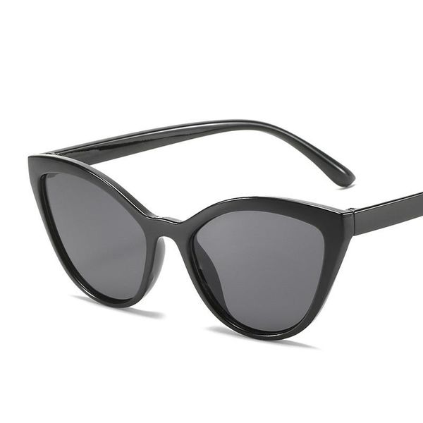 

sunglasses 2021 fashion cat eye woman men vintage trendy plastic sun glasses classic brand design eyewear frame uv400, White;black