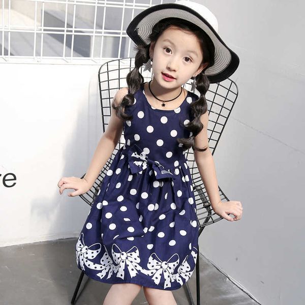 

clothing 2021 children's new summer girls dress 11 fashion elegant princess party dress 2 to 12 years old girl polka dot dresses, Red;yellow