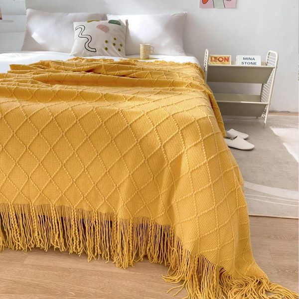 

blankets knitted throw thread blanket on the bed sofa plaid travel tv nap soft towel tapestry valentine