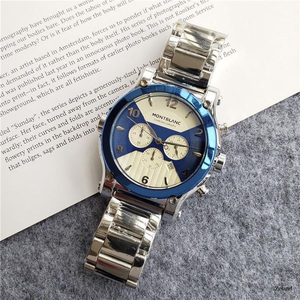 

wristwatches fast-selling quartz full-function men's fashion watch in foreign trade, Slivery;brown