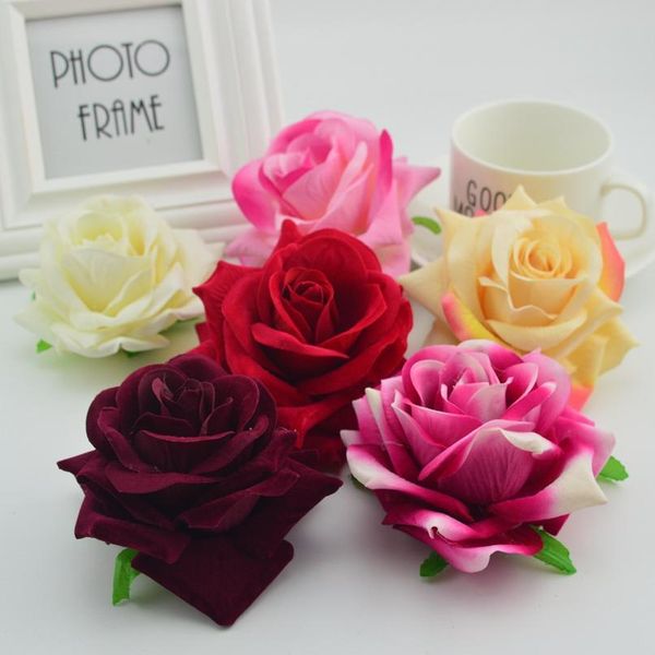 

50pcs silk quality roses head for home wedding decoration valentine's day gift diy wreaths vases artificial flo qylrjg