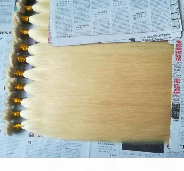 

elibess hair--grade 100g straight wace color 613# virgin hair bundles unprocessed human russian hair weaving, Black