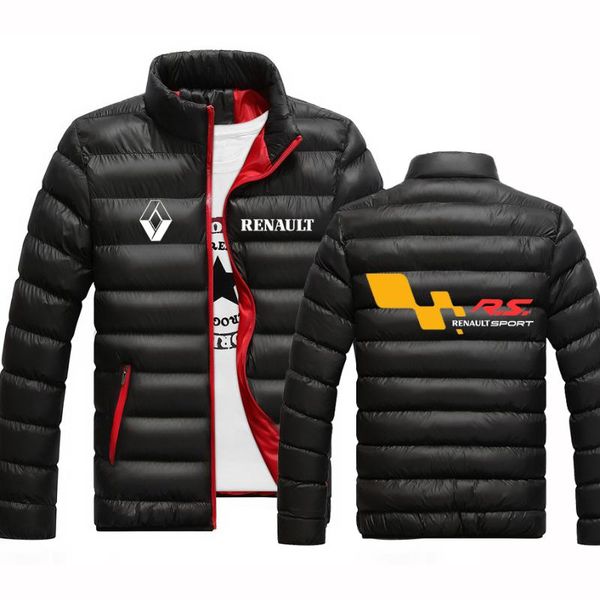 

men's hoodies & sweatshirts renault sport r.s. printing winter jackets men autumn warm outwear slim casual cotton sports padded harajuk, Black