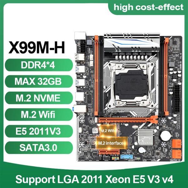 

smart home control x99m-h moederbord lga2011 m-atx 4 * ddr4 slots nvme m.2 wifi slot ondersteuning geheugen en xeon e5 v3/v4 cpu processor