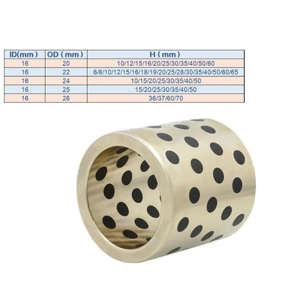 

bearings 2pcs jdb 16mmx20mm 16mmx22mm 15mmx24mm mpbz linear graphite copper set bearing bushing oil self-lubricating mpbzu