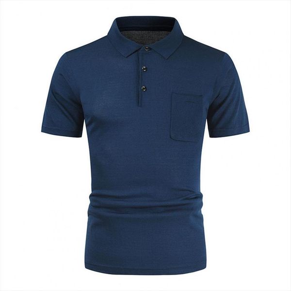 

summer shirt solid color loose men polo lapel short sleeve plus size shirts dating business casual, White;black