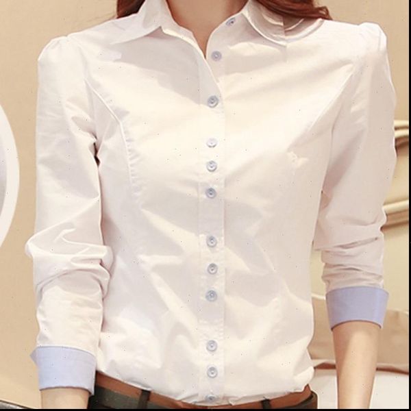 

jfuncy plus size 5xl women and blouses 2021 elegant ol long sleeve shirts white female slim blusas office lady wear