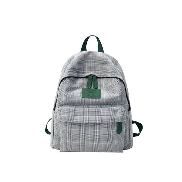 

backpack fashion plaid women student schoolbag for teenage girls cotton travel bag female bookbag mochilas college