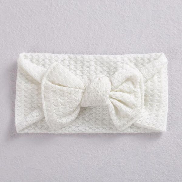 

hair accessories knitted bows baby headband for girls customized elastic turban solid bands children kids 2021, Slivery;white