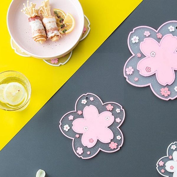 

mats & pads shape silicone mat japanese style pots and bowls insulation cutlery household high temperature non-slip l7t1