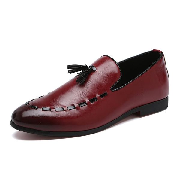 

dress shoes 2021 man tassel designer leather gentleman fashion handmade men formal wedding party loafers, Black