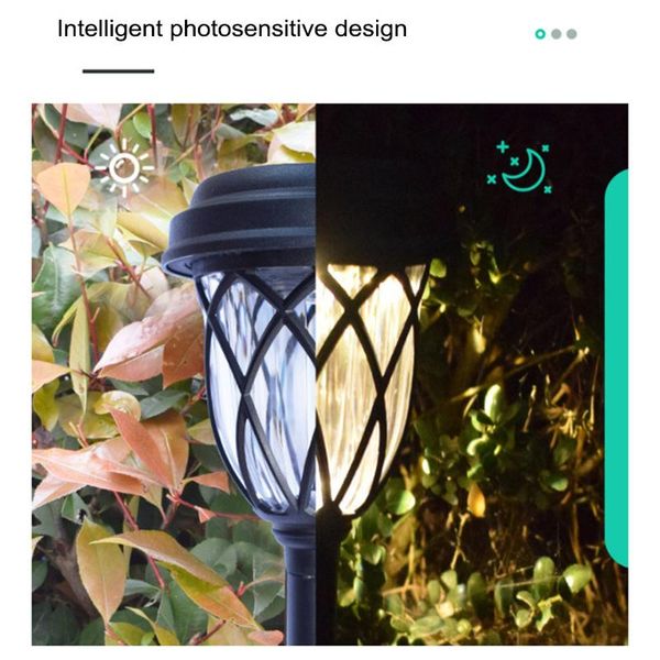 

6pcs solar waterproof garden light ip65 led inserting lamp 42cm tall ground plug outdoor decor for lawn l23