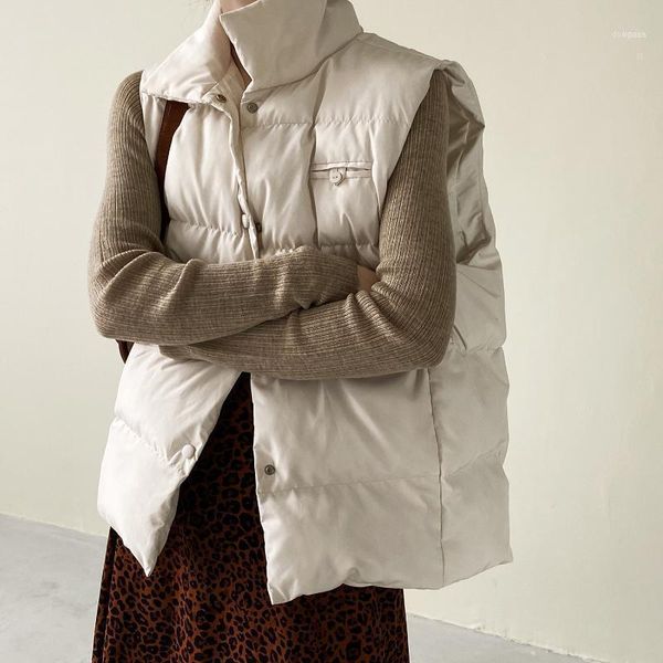 

winter cotton vest women's thick loose bread jacket short coat 18831, Black