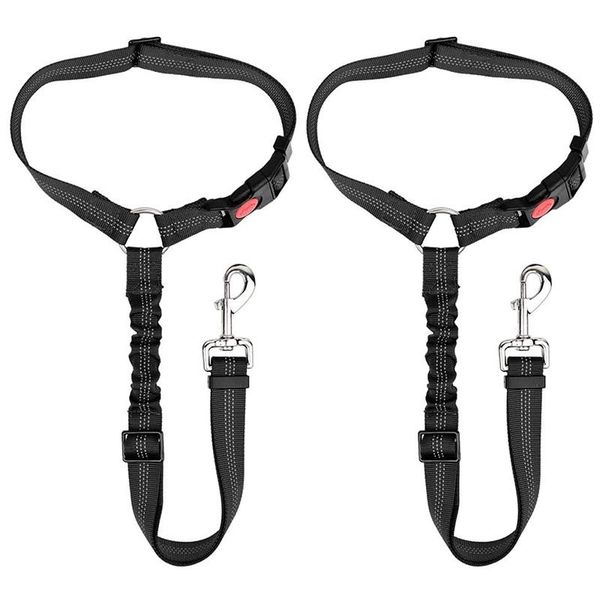 

dog collars & leashes seat belt, 2 sets of pet car belt with adjustable leash