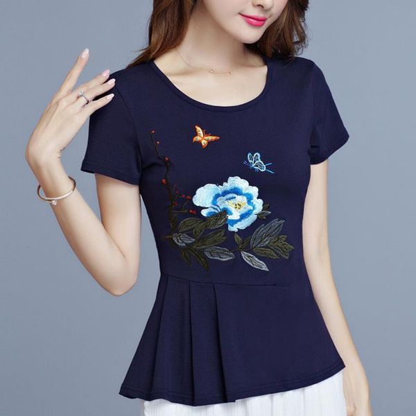 

plus size t shirt women basic white shirt tunic 100% cotton embroidery ladies summer casual 4xl 5xl 6xl