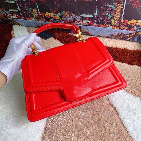 

ladies fashion one-shoulder handbag luxury designer bags casual shiny cowhide bag leather zipper compartment elegant classic