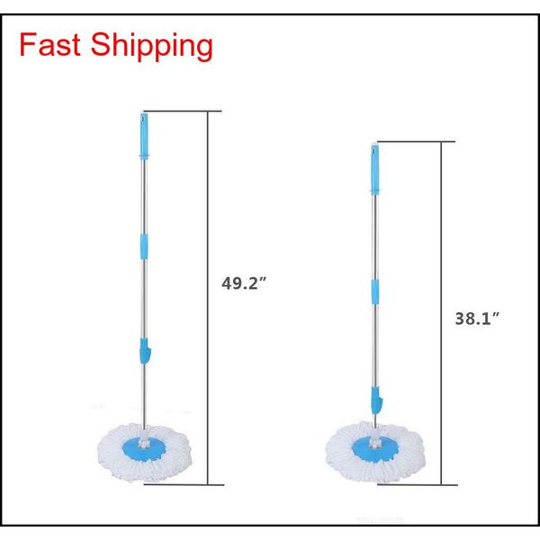 

360rotating head easy magic floor mop bucket 2x head microfib jlleux allguy