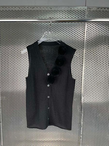 

women's vests 2021 winter knitted vest 1019, Black;white