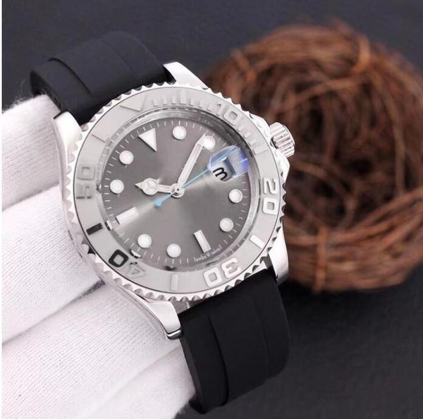 

luxury watch with box mens watches 40mm mechanical automatic watch ceramic bezel sapphire master sports watch glide buckle 2813 movement men, Slivery;brown