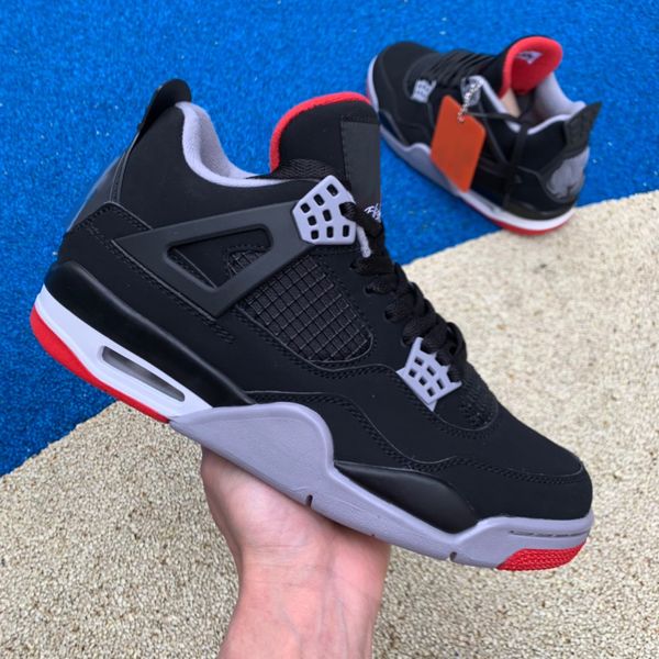 

shoes bred jumpman 4 4s shoe black red mens