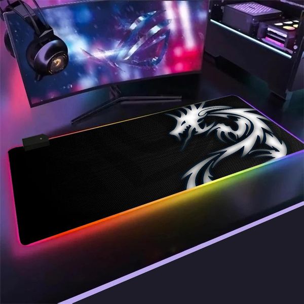 

mouse pads & wrist rests msi logo big keyboard desk mat rgb large pad gamer computer mousepad led backlight gaming mause pad.