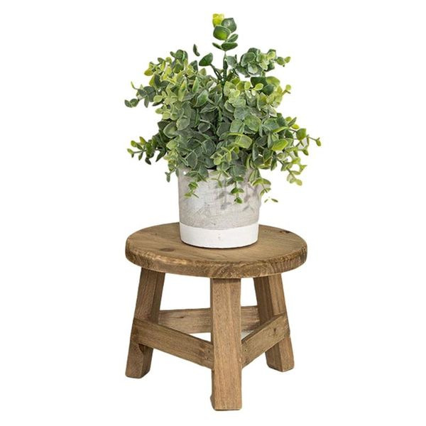 

planters & pots mini wooden stool display stand round flower shelf bonsai rack garden plant pot riser holder for indoor outdoor home patio d