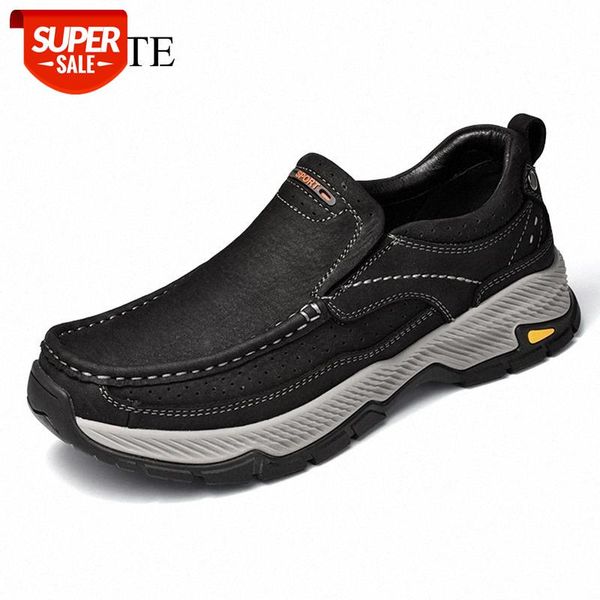 

genuine leather loafers shoes men moccasin slip on sneakers flats causal men shoes outdoor walking mans footwear boat shoe 38-44 #pd3s
