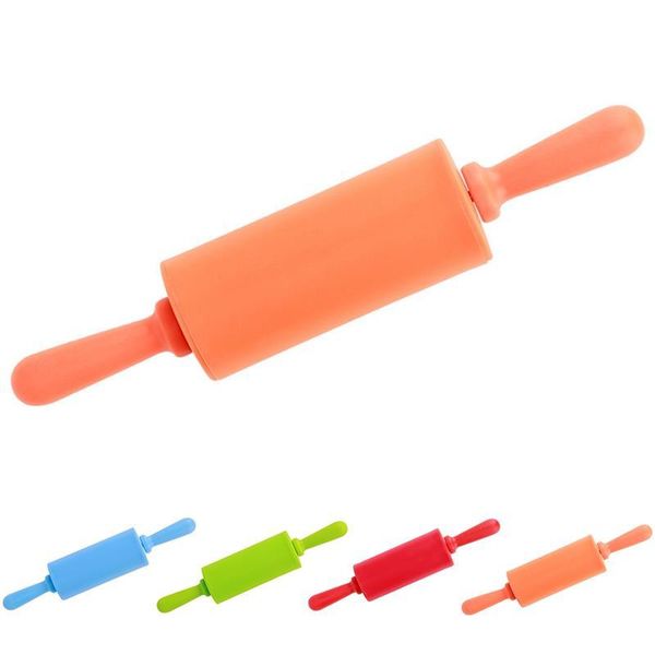 

rolling pins & pastry boards 1 pcs silicone pin non stick smooth dough roller making cake cooking tools for home kitchen bakeware accessorie