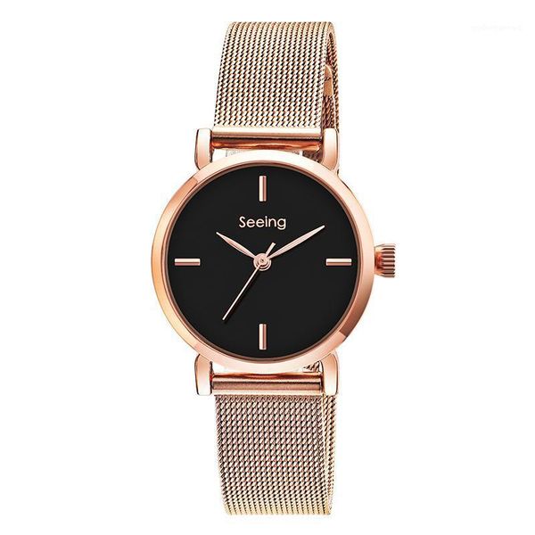 

wristwatches fashion watches women retro small dial simple casual watch quartz wristwatch special gift for girls, Slivery;brown