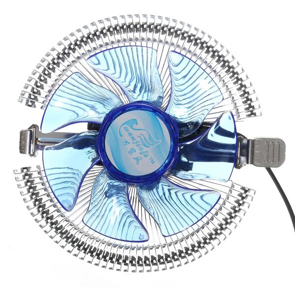 Тихий синий светодиодный CPU кулер охлаждающий вентилятор радиатора для Intel LGA775 1155/1156 I3 / I5 / I7 AM2 AM3