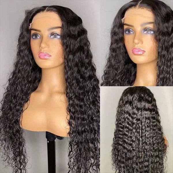 

lace wigs jerry curly transparent closure wig brazilian human hair 4x4 with baby 150% 180% density, Black;brown