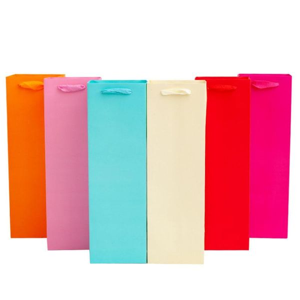 

gift wrap wine paper bag solid package for commercial party advertisement
