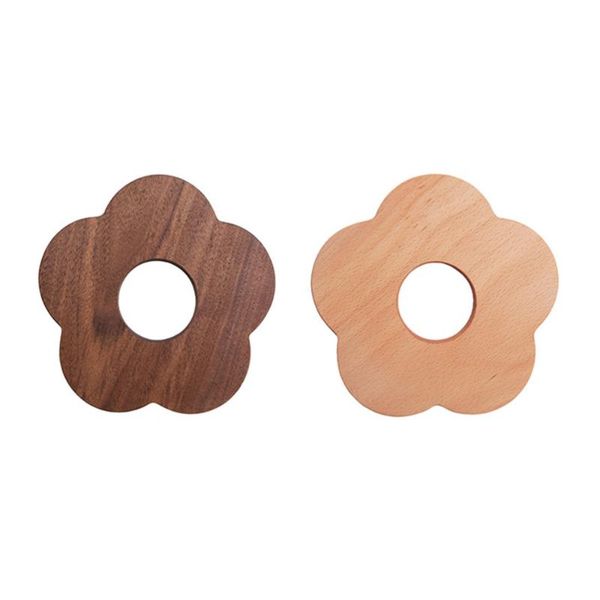 

mats & pads 2pcs creative natural cup decorative bowl dish home wooden coasters